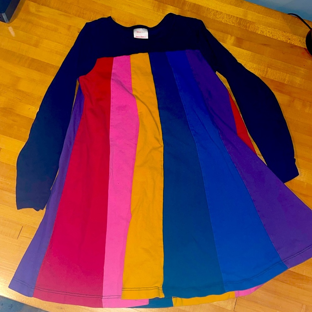 Rainbow dress cotton size 6-7
